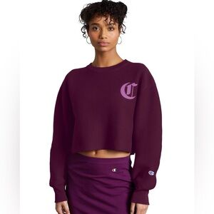 Champion Purple Cropped Sweatshirt